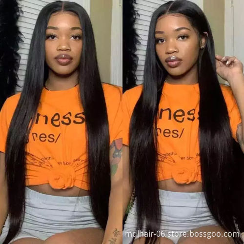 150% 180% 250% Wholesale 4x4 Lace Closure Wig Vendors 100% Aligned Cuticle Wig 4x4 Closure Natural Straight Human Hair Wigs